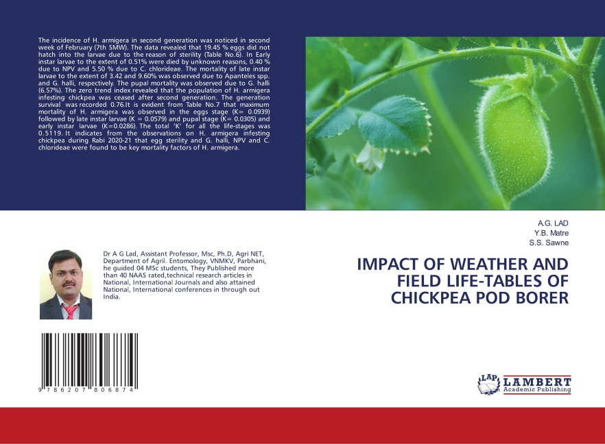 IMPACT OF WEATHER AND FIELD LIFE-TABLES OF CHICKPEA POD BORER