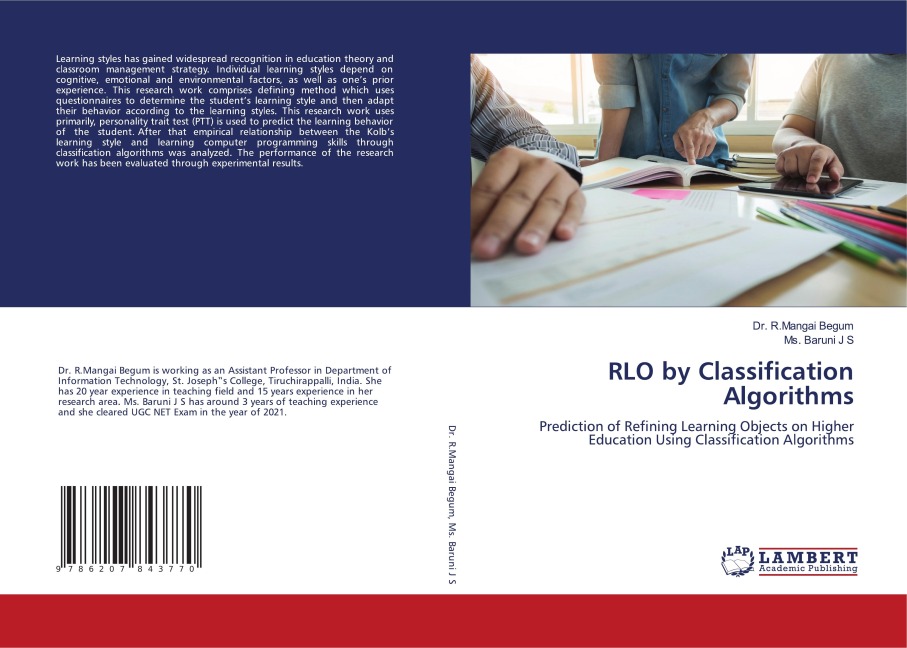 RLO by Classification Algorithms: Prediction of Refining Learning Objects on Higher Education Using Classification Algorithms