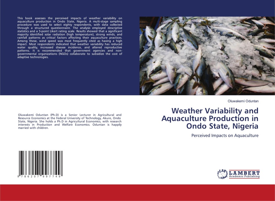 Weather Variability and Aquaculture Production in Ondo State, Nigeria: Perceived Impacts on Aquaculture