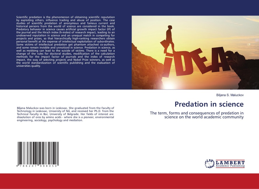 Predation in science: The term, forms and consequences of predation in science on the world academic community