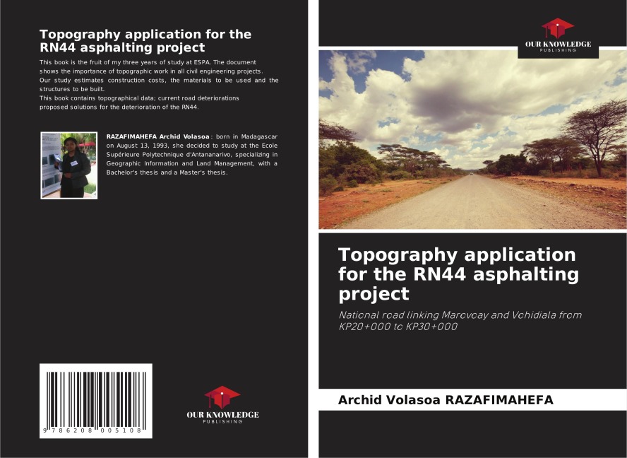 Topography application for the RN44 asphalting project: National road linking Marovoay and Vohidiala from KP20+000 to KP30+000