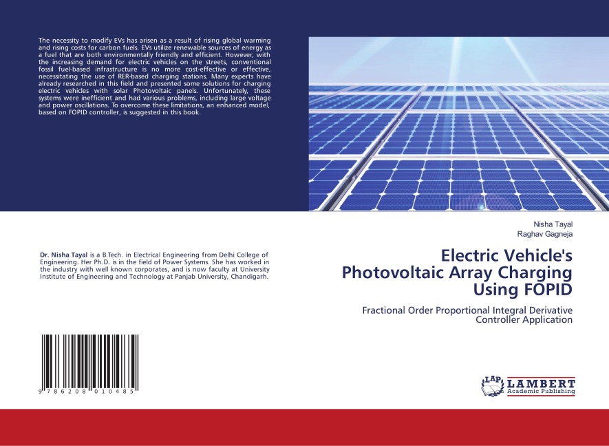 Electric Vehicles Photovoltaic Array Charging Using FOPID: Fractional Order Proportional Integral Derivative Controller Application