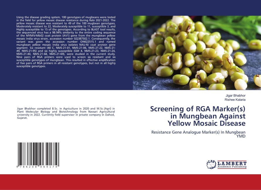Screening of RGA Marker(s) in Mungbean Against Yellow Mosaic Disease: Resistance Gene Analogue Marker(s) In Mungbean YMD