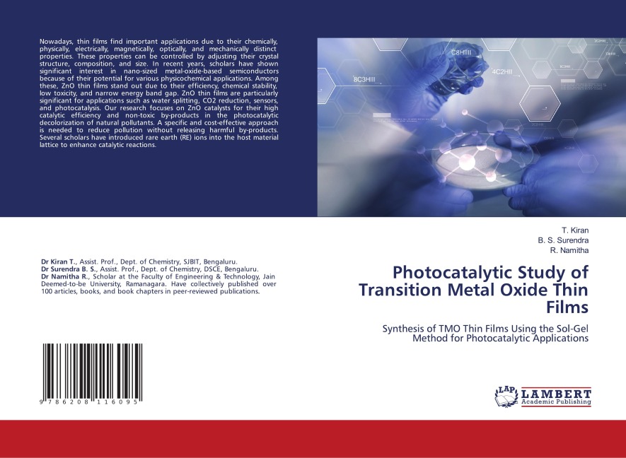 Photocatalytic Study of Transition Metal Oxide Thin Films: Synthesis of TMO Thin Films Using the Sol-Gel Method for Photocatalytic Applications