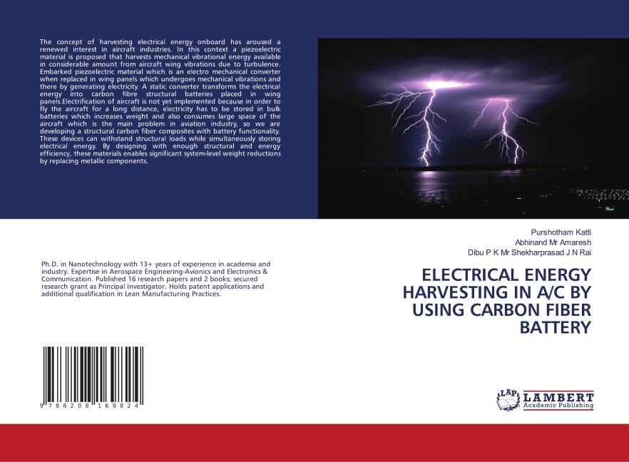 ELECTRICAL ENERGY HARVESTING IN A/C BY USING CARBON FIBER BATTERY