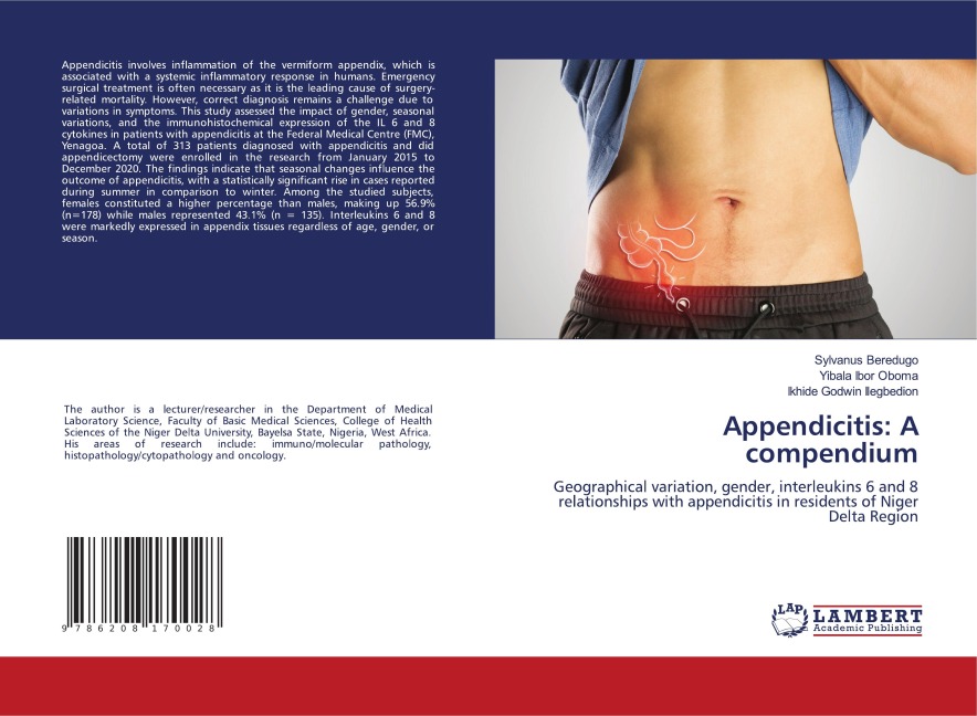 Appendicitis: A compendium: Geographical variation, gender, interleukins 6 and 8 relationships with appendicitis in residents of Niger Delta Region