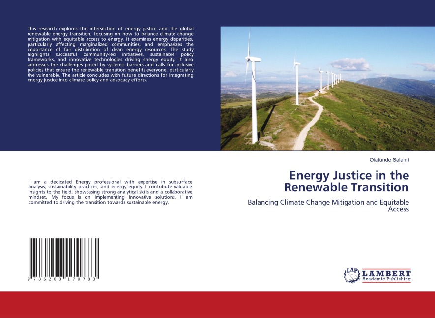 Energy Justice in the Renewable Transition: Balancing Climate Change Mitigation and Equitable Access