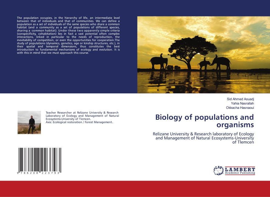 Biology of populations and organisms: Relizane University & Research laboratory of Ecology and Management of Natural Ecosystems-University of Tlemcen