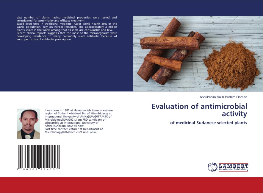 Evaluation of antimicrobial activity: of medicinal Sudanese selected plants