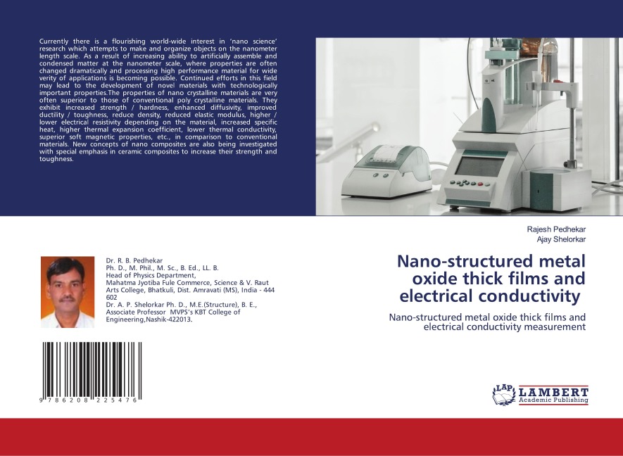 Nano-structured metal oxide thick films and electrical conductivity: Nano-structured metal oxide thick films and electrical conductivity measurement