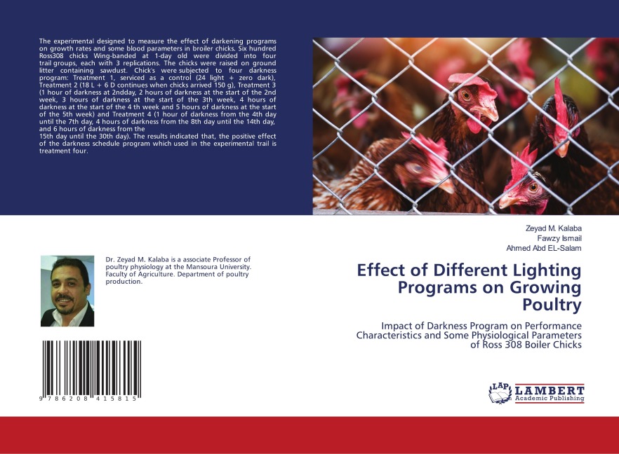 Effect of Different Lighting Programs on Growing Poultry: Impact of Darkness Program on Performance Characteristics and Some Physiological Parameters of Ross 308 Boiler Chicks
