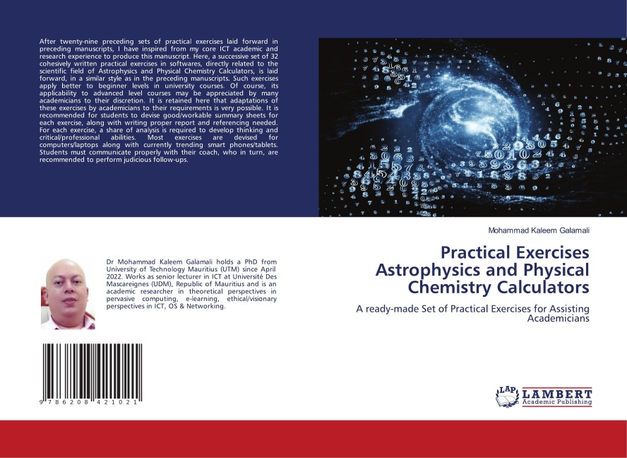 Practical Exercises Astrophysics and Physical Chemistry Calculators: A ready-made Set of Practical Exercises for Assisting Academicians