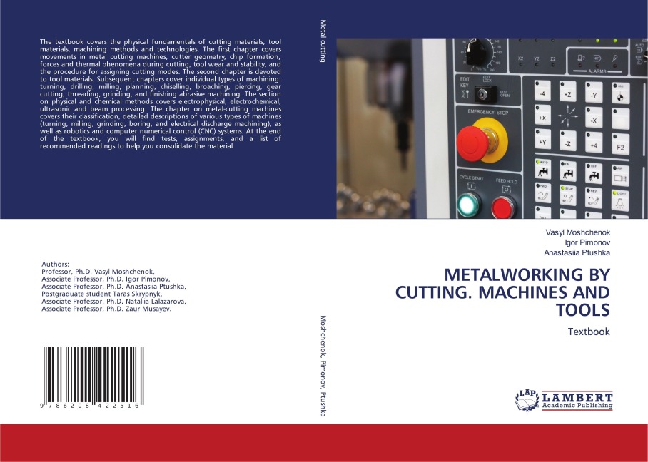 METALWORKING BY CUTTING. MACHINES AND TOOLS: Textbook