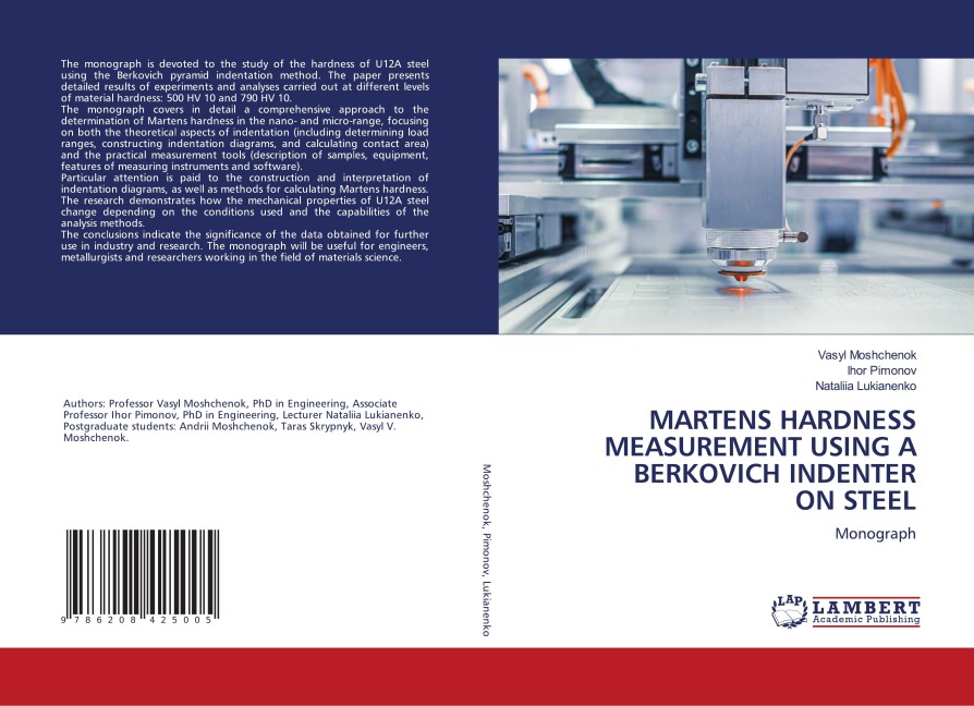 MARTENS HARDNESS MEASUREMENT USING A BERKOVICH INDENTER ON STEEL: Monograph