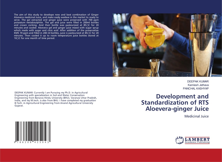 Development and Standardization of RTS Aloevera-ginger Juice: Medicinal Juice