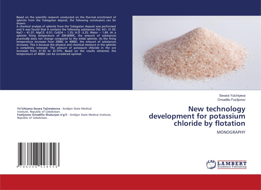 New technology development for potassium chloride by flotation: MONOGRAPHY