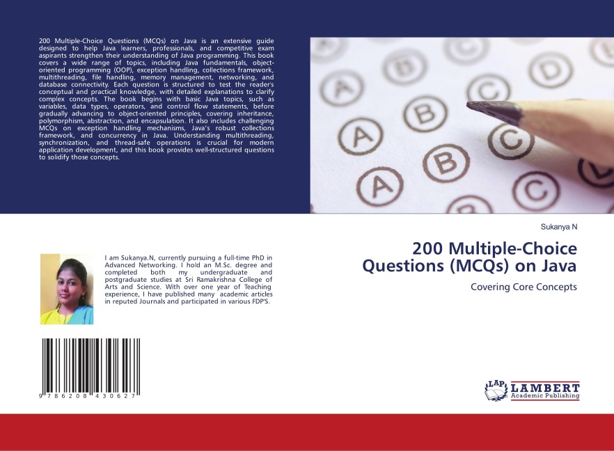 200 Multiple-Choice Questions (MCQs) on Java: Covering Core Concepts