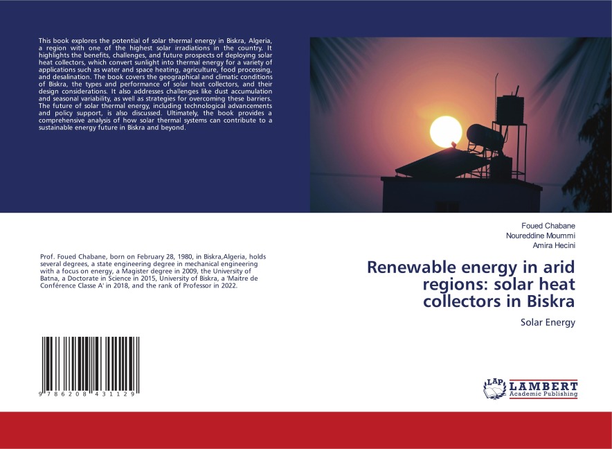 Renewable energy in arid regions: solar heat collectors in Biskra: Solar Energy