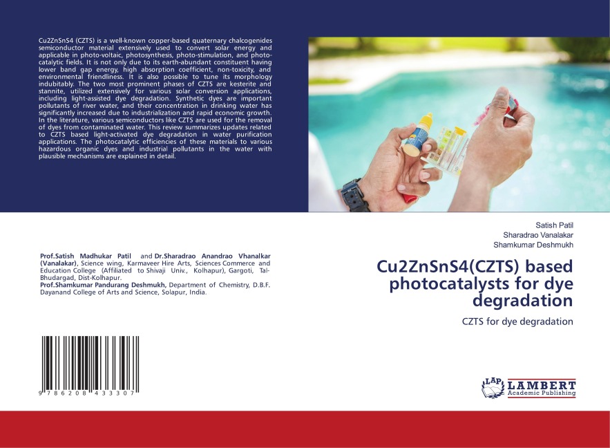 Cu2ZnSnS4(CZTS) based photocatalysts for dye degradation: CZTS for dye degradation