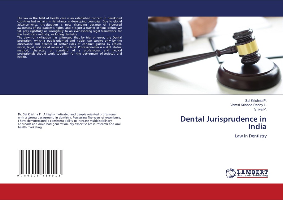 Dental Jurisprudence in India: Law in Dentistry