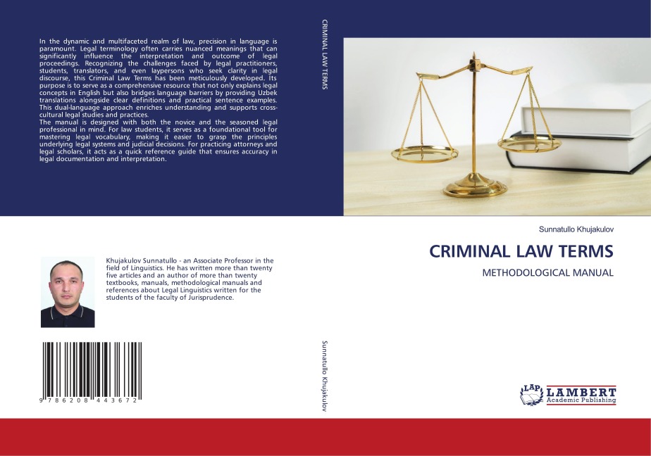 CRIMINAL LAW TERMS: METHODOLOGICAL MANUAL