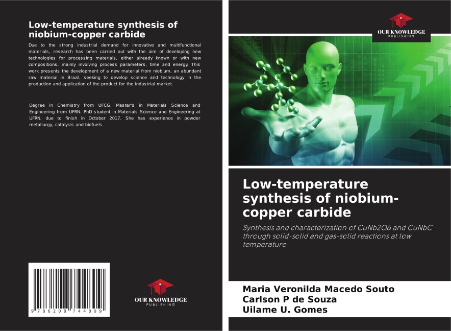 Low-temperature synthesis of niobium-copper carbide: Synthesis and characterization of CuNb2O6 and CuNbC through solid-solid and gas-solid reactions at low temperature