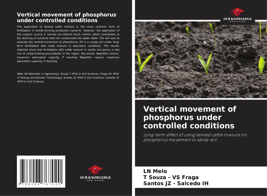 Vertical movement of phosphorus under controlled conditions: Long-term effect of using tanned cattle manure on phosphorus movement in sandy soil