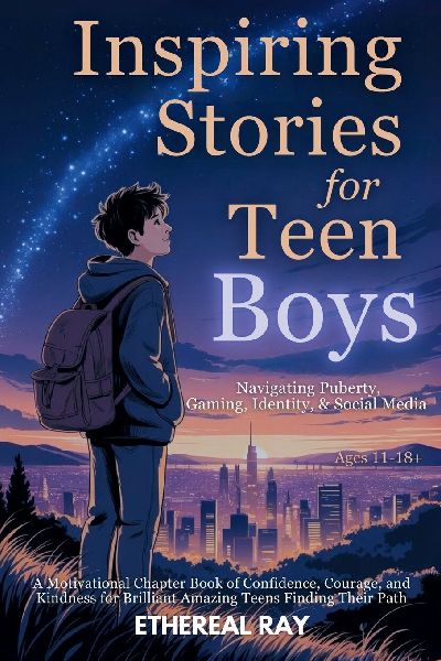 Inspiring Stories for Teen Boys: Navigating Puberty, Gaming, Identity, Social Media - A Motivational Chapter Book of Confidence, Courage, and Kindness for Brilliant Amazing Teens Finding Their Path