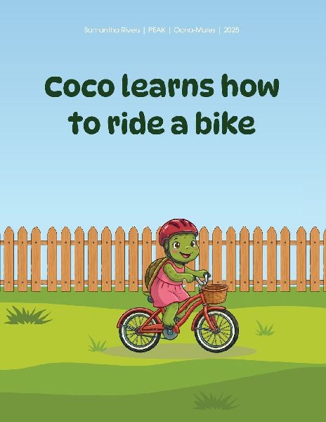 Coco learns how to ride a bike
