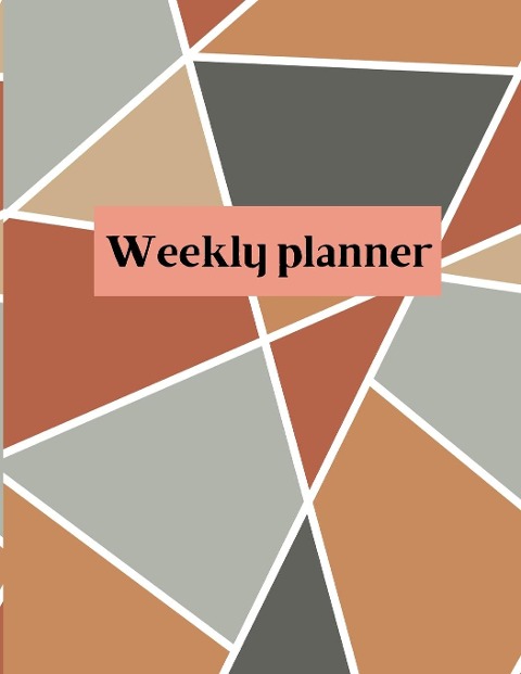 Weekly planner: Weekly Organizer Book for Activities, Daily planner, 8.5x11 size