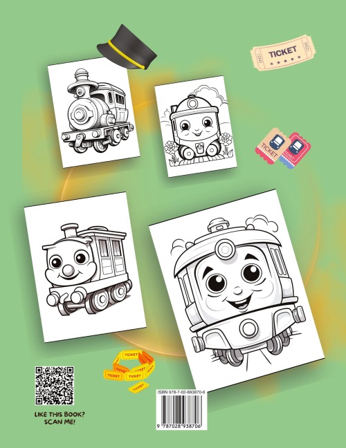 Train Coloring Book for Kids: Fun activity & great giftfor Toddlers, Preschool & Kindergarten Kids