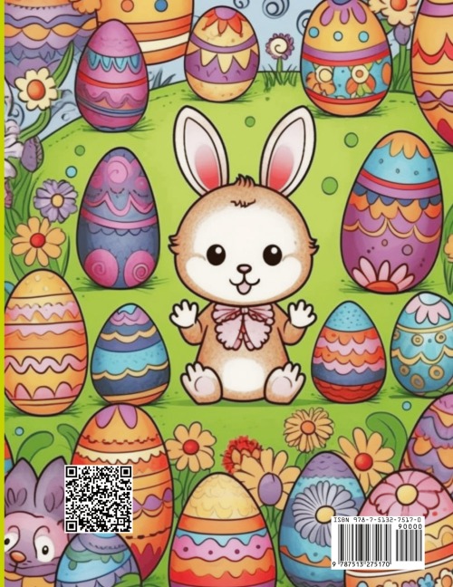 Happy Easter: Coloring Book for Toddlers and Kids Ages 2-4 with Cute Bunny, Eggs, Spring Designs, and More. Basket Stuffer for Preschool and Kindergarten