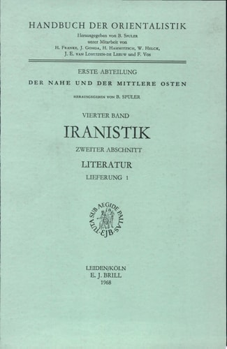 Iranian Studies: Volume 1 Literatur