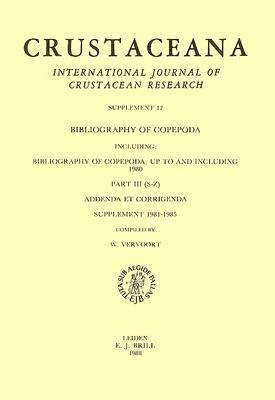 Bibliography of Copepoda Up to and Including 1980, Part III (S-Z)