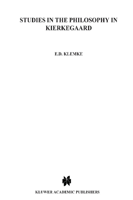 Studies in the Philosophy of Kierkegaard