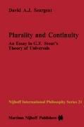 Plurality and Continuity: An Essay in G.F. Stouts Theory of Universals