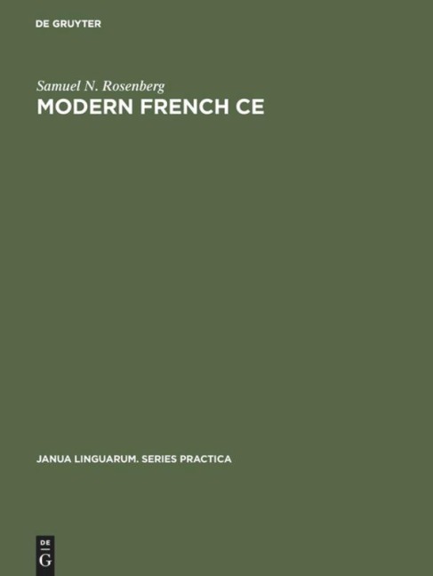 Modern French CE: The Neuter Pronoun in Adjectival Predication