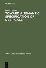 Toward a Semantic Specification of Deep Case