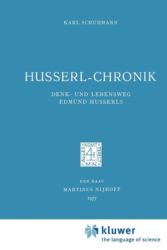 Husserl-Chronik Denk- und Lebensweg Edmund Husserls