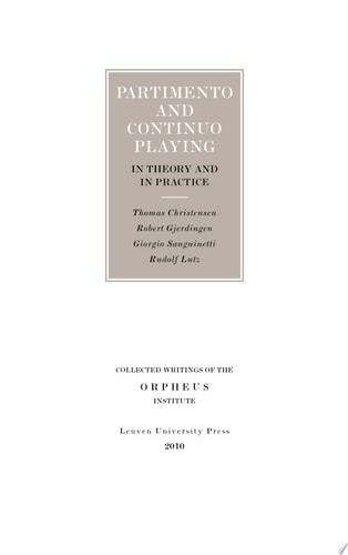 Partimento and Continuo Playing in Theory and in Practice