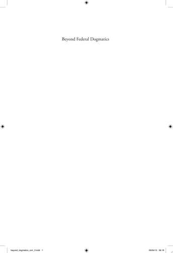 Beyond Federal Dogmatics The Influence of European Union Law on Belgian Constitutional Case Law Regarding Federalism