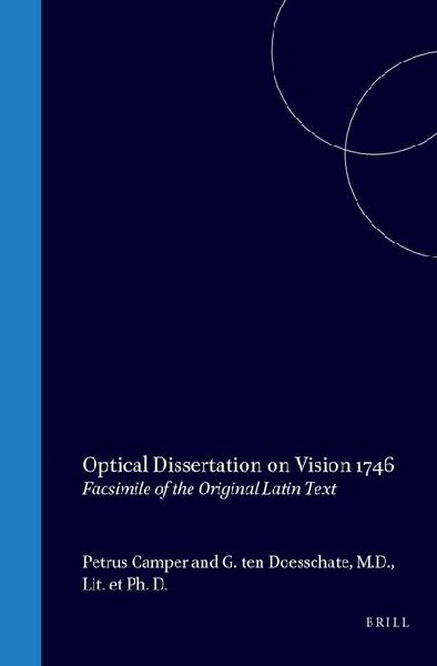 Optictal Dissertation on Vision, 1746: Facsimile of the Original Latin Text