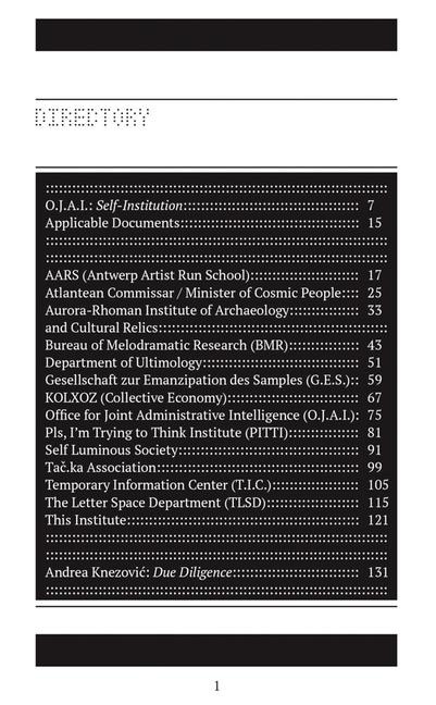 Self-Institution: Terminology Audit