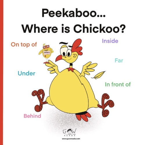 PEEKABOO...WHERE IS CHICKOO? Positional Words Story Age 1-6 Early Readers Book
