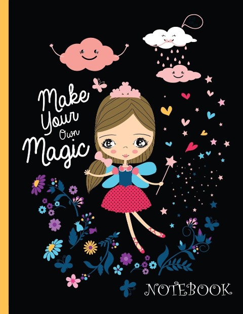Lined Notebook: Stylish Fairy - 120 Pages - Large 8.5 x 11 inches - Composition Book Paper - Minimalist Design for Women, Men, Adults, Teens, Tweens, Girls and Kids Gift - Newest Color Trends Collection - Wide Ruled Journal