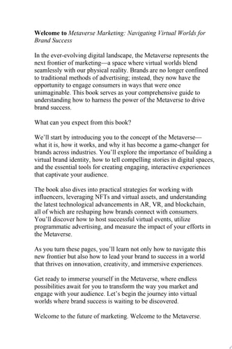 Metaverse Marketing Navigating Virtual Worlds for Brand Success