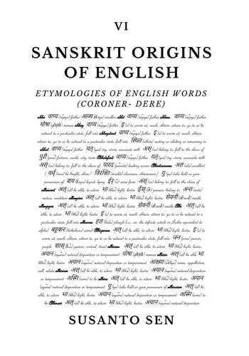 Sanskrit Origins of English: Etymologies of English Words (coroner- dere)