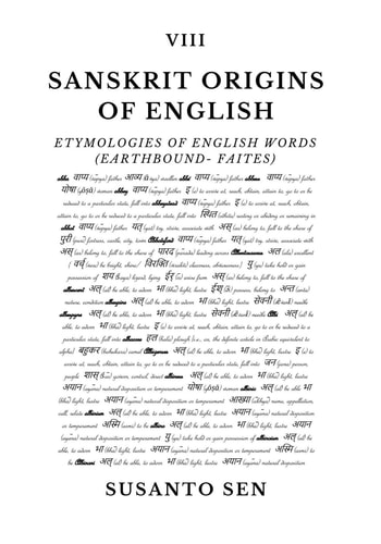 Sanskrit Origins of English: Etymologies of English Words (earthbound- faites)