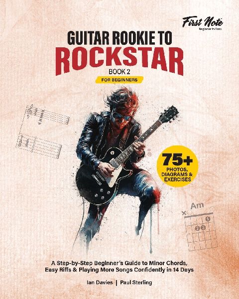 Guitar Rookie to Rockstar - Book 2: A Step-by-Step Beginner's Guide to Minor Chords, Easy Riffs & Playing More Songs Confidently in 14 Days