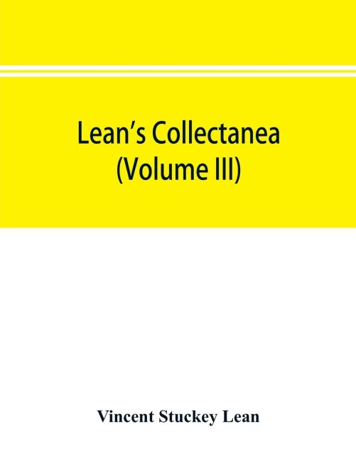 Leans collectanea (Volume III)
